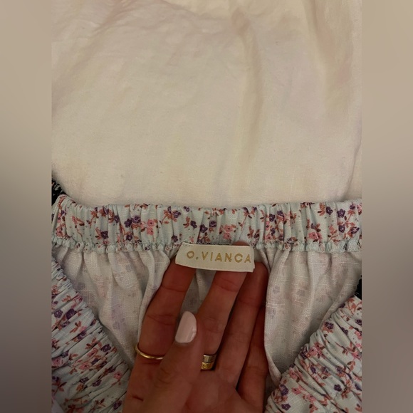 Long Sleeve Flower Bra Crop Top - Picture 2 of 2